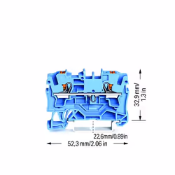 Wago 2204-1204 bornier 2 Bleu