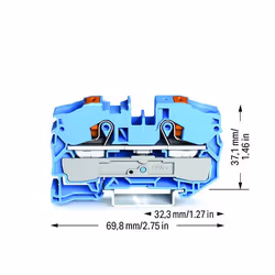 Wago 2216-1204 bornier 2 Bleu