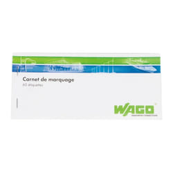 Carnet de marquage de câble Wago 60 étiquettes auto-protégées