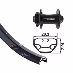 Roue avant axe 6 trous XLC