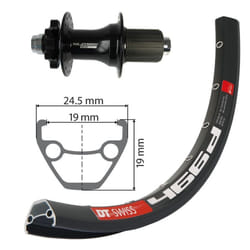 Roue arrière 6 trous XLC DT Swiss