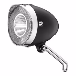 Éclairage vélo led avec support à 4 piles XLC CL-F20 Lux Nirosta