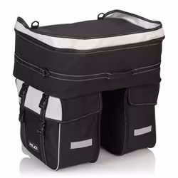 XLC BA-S68, Cadre, Sacoche pour bicyclette, Polyester, Anthracite, Noir, Blanc, 58 L