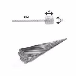 Câble de dérailleur arrière raccord XLC SH-X18 Shimano/Campagnolo/Sram