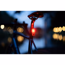 XLC 2500218965 torche et lampe de poche Noir, Rouge Feu clignotant pour vélo LED