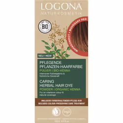 LOGONA Herbal Hair Dye, Acajou, mahogany brown, Femmes, 100 g, Tous types de cheveux, Maintien de la couleur, Nourrissant, Br ...