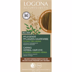 LOGONA Herbal Hair Dye, Marron, nut brown, Femmes, 100 g, Tous types de cheveux, Maintien de la couleur, Nourrissant, Brillan ...