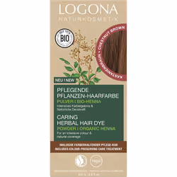 LOGONA Herbal Hair Dye, Marron, chestnut brown, Femmes, 100 g, Tous types de cheveux, Maintien de la couleur, Nourrissant, Br ...