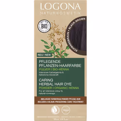 LOGONA Herbal Hair Dye, Marron, black brown, Femmes, 100 g, Tous types de cheveux, Maintien de la couleur, Nourrissant, Brill ...