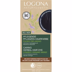 LOGONA Herbal Hair Dye, Noir, indigo black, Femmes, 100 g, Tous types de cheveux, Maintien de la couleur, Nourrissant, Brilla ...