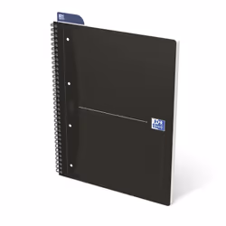 Oxford Essentials, Motif, Noir, A4+, 70 feuilles, 90 g/m², Papier quadrillé