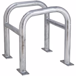 Butoir de protection pour poteaux, galvanisé, h x l x p 600 x 520 x 520 mm. Produit livré = monté. Type de fixation = avec pl ...