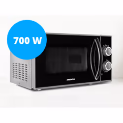 MEDION Four micro-ondes MD 15644 - Puissance 700 Watt - Capacité 17 litres - 6 niveaux de puissance - Fonction décongélation - Noir