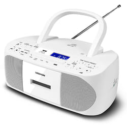 MEDION E65010 - Radio - Lecteur CD - MP3 - Cassette - FM - USB - Aux - 2 x 30 Watt - Blanc