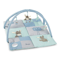 Sterntaler 9122000 gymnase et tapis d'éveil pour bébé Coton, Polyester Bleu, Vert Tapis de gymnastique pour bébé