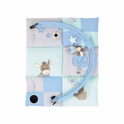 Sterntaler 9122000 gymnase et tapis d'éveil pour bébé Coton, Polyester Bleu, Vert Tapis de gymnastique pour bébé