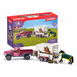 schleich HORSE CLUB Pick-up avec remorque, 5 an(s), Multicolore, Plastique