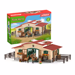 schleich Farm World Ecurie + Chevaux, 3 an(s), Multicolore