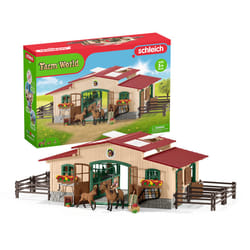 schleich Farm World Ecurie + Chevaux