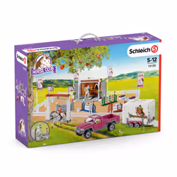 schleich Grand Concours Equestre avec un Pick-up et son Van, 5 an(s), Multicolore, Plastique