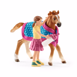 schleich HORSE CLUB Poulain avec couverture