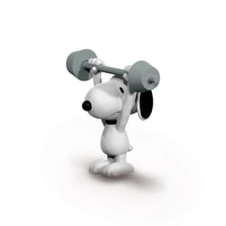 schleich Snoopy Haltérophile