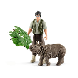 schleich WILD LIFE Kit de base + ranger et rhinocéros