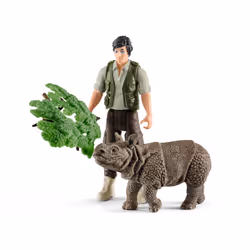 schleich WILD LIFE Kit de base + ranger et rhinocéros