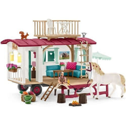 Figurine Caravane pour les rencontres secrètes du club - SCHLEICH - Modèle 42415 - Jouet dextérieur pour enfant