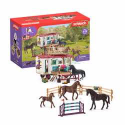 schleich HORSE CLUB Entraînement au tournoi secret à la caravane, Ferme, 5 an(s), Multicolore