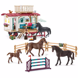 schleich HORSE CLUB Entraînement au tournoi secret à la caravane