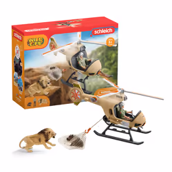 schleich WILD LIFE Hélicoptère pour sauvetage d'animaux, 3 an(s), Multicolore