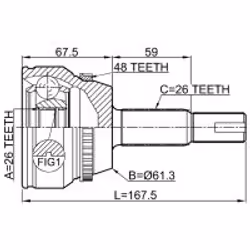 FEBEST 0110-ACV40L26A48 non classé