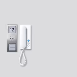 Siedle SET CA 812-1 E/W, Avec fil, Acier inoxydable, Blanc, Mur