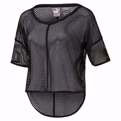 PUMA Top Active Training Explosive Mesh pour femme, Tee-shirt, Adulte, Femelle, Noir, S, Monochromatique