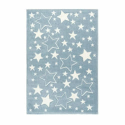Tapis Enfant 3D Polypropylène, Bleu ou Argent, Adapté Chauffage Sol