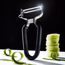 Lurch 00010093 Éplucheur Fruits et légumes Eplucheur en Y Noir, Acier inoxydable
