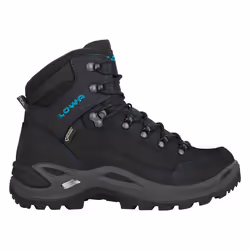 LOWA Renegade GTX Mid Ws, Femelle, Adulte, Noir, Turquoise, Bottes d’extérieur, Randonnée, EUE