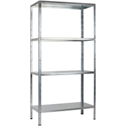 Schulte Regalwelt - SCHULTE Regalwelt Rayonnage emboîtable avec 4 tablettes PowerMAX, charge utile 70 kg, 200x100x50 cm (HxLxP), galvanisé, rayonnage