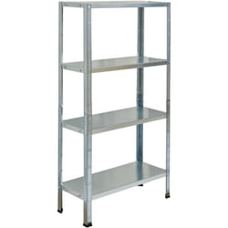 Schulte Regalwelt - SCHULTE Regalwelt Rayonnage emboîtable avec 4 tablettes PowerMAX, charge utile 50 kg, 137x75x30 cm (HxLxP), galvanisé, rayonnage