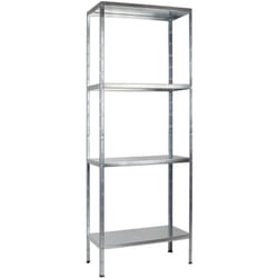 Schulte Regalwelt - SCHULTE Regalwelt Rayonnage emboîtable avec 4 tablettes PowerMAX, charge utile 65 kg, 180x60x40 cm (HxLxP), galvanisé, rayonnage