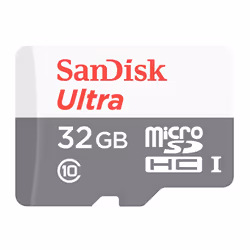 SanDisk Ultra microSDXC UHS-I 32GB, 32 Go, MicroSDHC, Classe 10, 48 Mo/s, Gris, Blanc