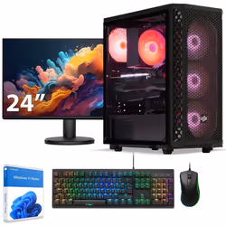 Sedatech Pack PC Gamer Advanced Tower ATX • AMD Ryzen 7 5700X • RTX4060 • 16Go RAM • 1To SSD M.2 • Windows 11 • Moniteur 24