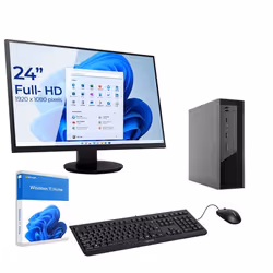 Sedatech Pack Mini-PC Evo ITX • AMD Ryzen 5 5600G • Radeon Vega • 8Go RAM • 1To SSD M.2 • DVD-RW • Windows 11 • Moniteur 24