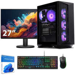 Sedatech Pack PC Gamer Expert ATX Compact • AMD Ryzen 5 5600X • RTX4060 • 32Go RAM • 2To SSD M.2 • Windows 11 • Moniteur 27