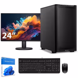 Sedatech Pack Workstation Quiet + Airflow • AMD Ryzen 9 7900X • RTX4060 • 32Go DDR5 • 2To SSD M.2 • Windows 11 • Moniteur 24