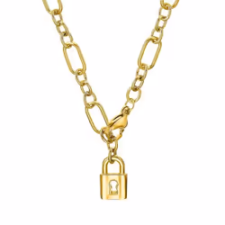 Collier pour femme - S OLIVER - 2032521 - Acier inoxydable IP or - Château - Ancre ronde
