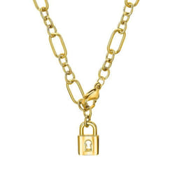Collier pour femme - S OLIVER - 2032521 - Acier inoxydable IP or - Château - Ancre ronde