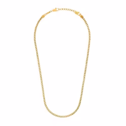 Collier pour homme - S OLIVER - 2033931 - Acier inoxydable IP or - Longueur 55cm - Fermoir à homard