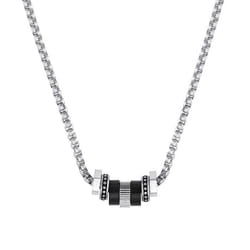 Collier Homme - S.Oliver - 2034944 - Acier Inoxydable - Argenté - Venezia - Pendentif Multicolore